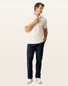 Front view of model wearing Navy Blazer Go Airweave Chino, Straight Fit.