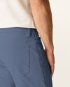 View of model wearing Ombre Blue Go Airweave 5-Pocket, Straight Fit.