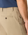 View of model wearing Timber Wolf Easy Khakis, Straight Fit.
