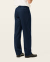 Back view of model wearing Navy Blazer Signature Iron Free Khakis, Classic Fit with Stain Defender®.
