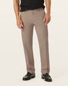 View of model wearing Timber Wolf Signature Iron Free Khakis, Straight Fit with Stain Defender®.