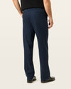 Back view of model wearing Navy Blazer Signature Iron Free Khakis, Relaxed Fit with Stain Defender®.