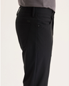 Side view of model wearing Beautiful Black Go Airweave 5-Pocket, Straight Fit.