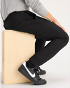 View of model wearing Beautiful Black Go Airweave Jogger, Slim Fit.