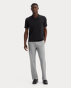 View of model wearing Beautiful Black Go Polo, Regular Fit.