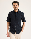 Front view of model wearing Beautiful Black Ultimate Shirt, Regular Fit.