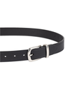 Front view of  Black Metal Loop Belt, 32 MM.