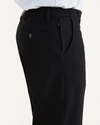 View of model wearing Black Workday Khakis, Classic Fit (Big and Tall).