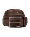 Front view of  Brown Feather Edge Harness Belt.