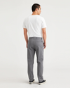 Back view of model wearing Car Park Grey Essential Chinos, Slim Fit.