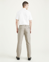 Back view of model wearing Cloud Signature Iron Free Khakis, Classic Fit with Stain Defender® (Big and Tall).