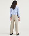 Back view of model wearing Cloud Signature Iron Free Khakis, Relaxed Fit with Stain Defender®.