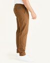 Side view of model wearing Dark Ginger Ultimate Chinos, Athletic Fit (Big and Tall).