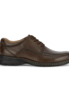 Side view of  Dark Tan Trustee Oxford Shoes.