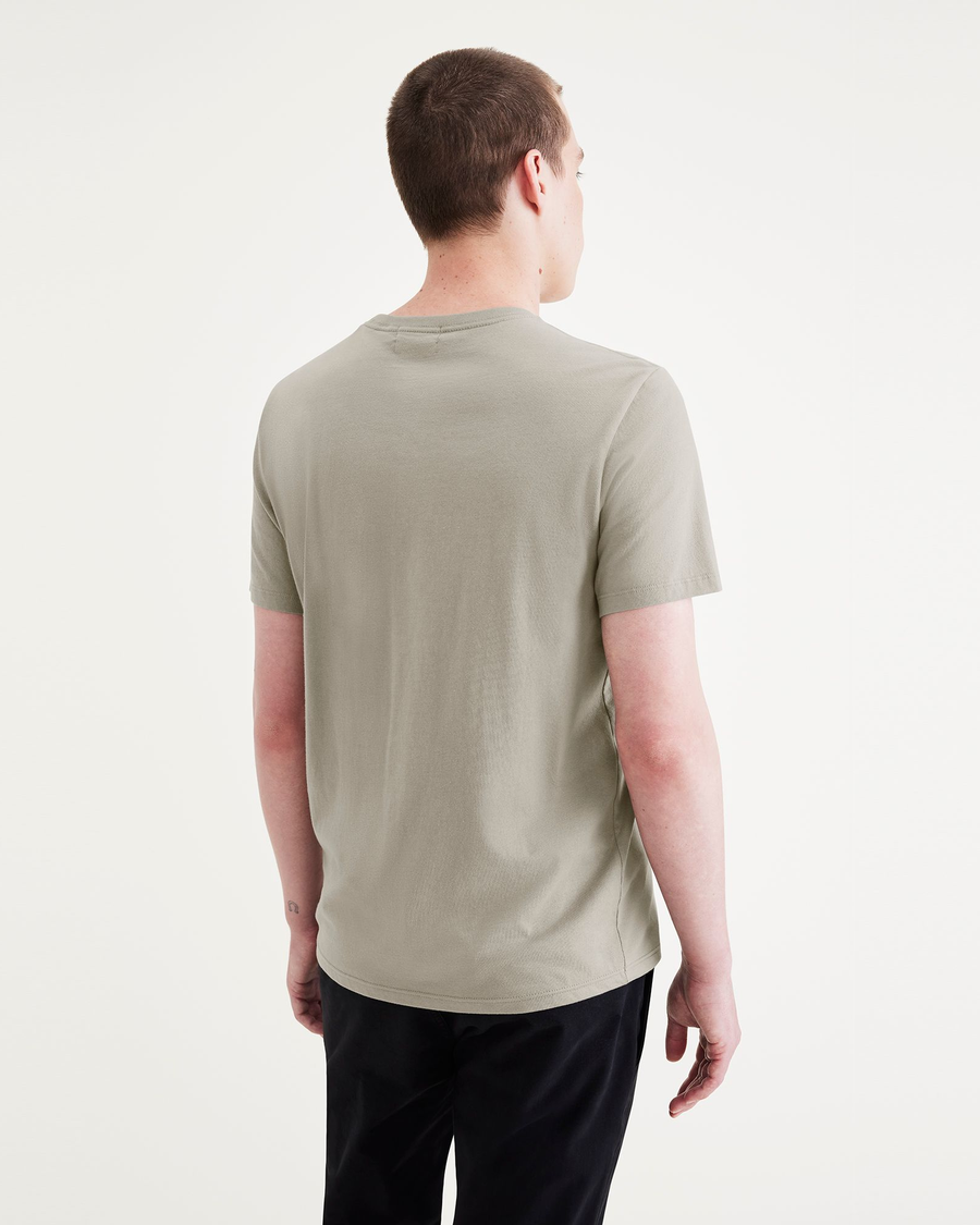 Back view of model wearing Forest Fog Graphic Tee, Slim Fit.