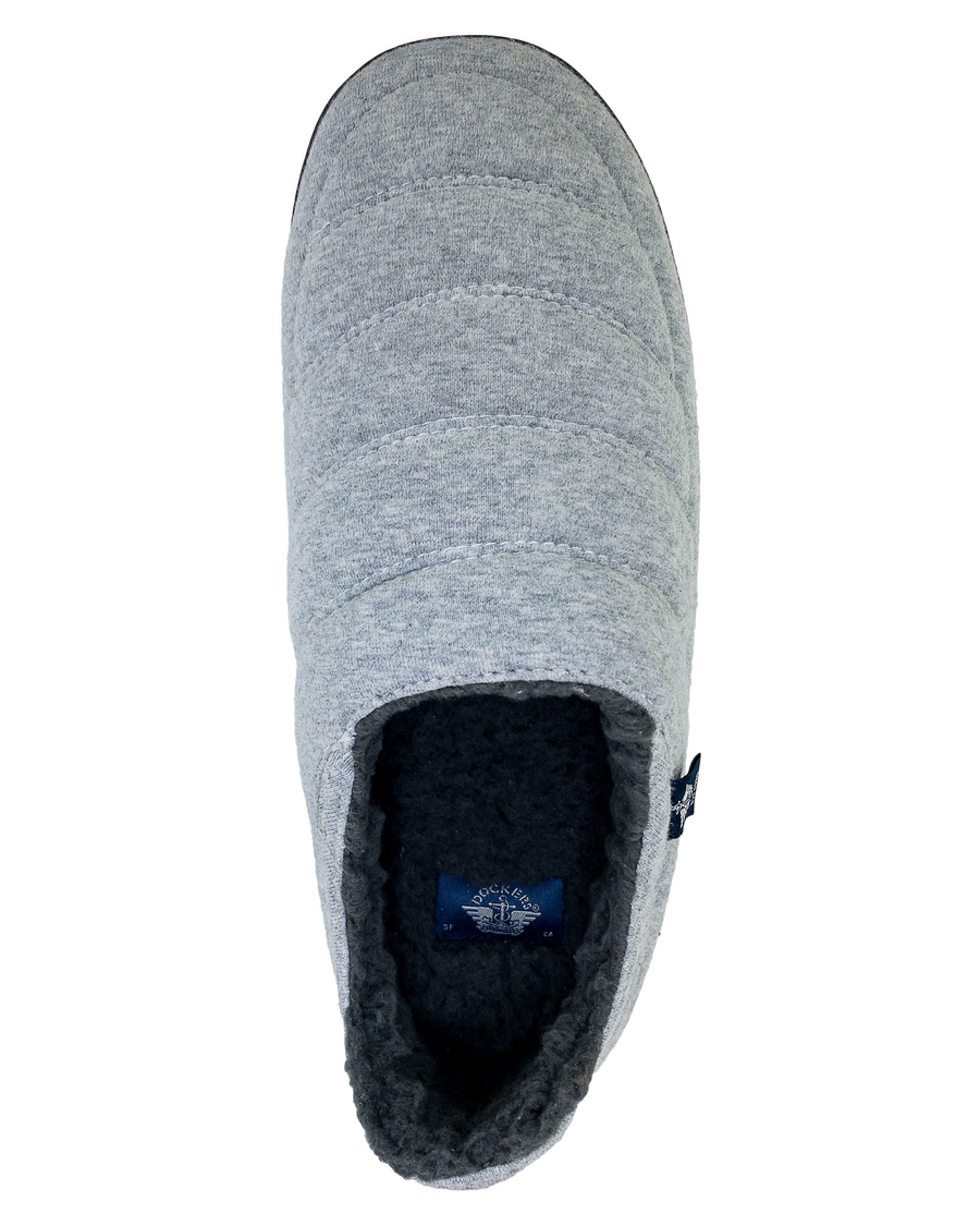 View of  Grey Oasis Slip-on with Crashback Heel.