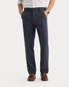 View of model wearing Harris India Ink Workday Khakis, Straight Fit.