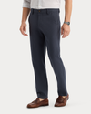 View of model wearing Harris India Ink Workday Khakis, Straight Fit.