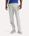 View of model wearing High-Rise Signature Iron Free Khakis, Straight Fit with Stain Defender®.