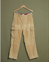 Front view of model wearing Khaki Microcord Cargo Pants - 34 x 29.