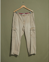 Front view of model wearing Khaki Tan Cargo Pants - 36 x 26.