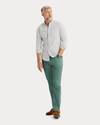 View of model wearing Lakeside Oxford Shirt, Slim Fit.