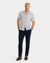 View of model wearing Lamartine Camp Collar Shirt, Regular Fit.