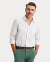 View of model wearing Lindley Ultimate Shirt, Regular Fit.