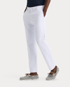 View of model wearing Lucent White Go Chino, Slim Fit with Airweave.