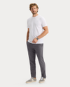View of model wearing Lucent White Go Tee, Slim Fit.