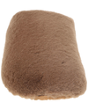 View of  Mink Brown Luxe Faux Fur Slip-on Clog.
