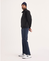 View of model wearing Navy Blazer Go Chino, Slim Fit with Airweave.