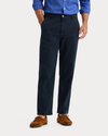 View of model wearing Navy Blazer Original Chino Pants, Relaxed Taper Fit.