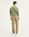 Back view of model wearing New British Khaki Original Chinos, Straight Fit.