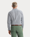 View of model wearing Norbury Signature Stain Defender Shirt, Classic Fit.