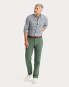View of model wearing Norbury Signature Stain Defender Shirt, Classic Fit.