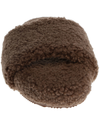 View of  Oatmeal Luxe Sherpa One Band Slide.