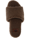 View of  Oatmeal Luxe Sherpa One Band Slide.