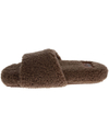 View of  Oatmeal Luxe Sherpa One Band Slide.