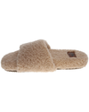 View of  Oatmeal Luxe Sherpa One Band Slide.