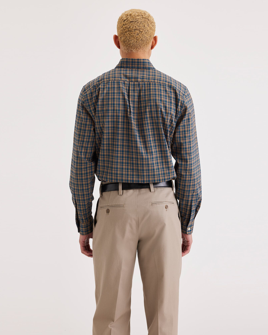 Back view of model wearing Otter Signature Comfort Flex Shirt, Classic Fit.