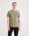 Front view of model wearing Overland Trek Graphic Tee, Slim Fit.