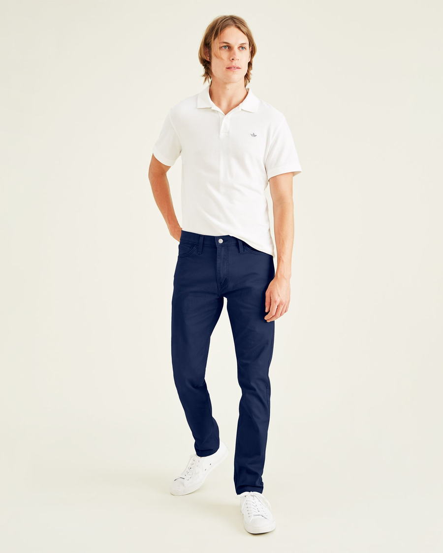 Front view of model wearing Pembroke Jean Cut Pants, Slim Fit.