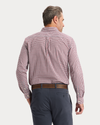 View of model wearing Rio Red Signature Stain Defender Shirt, Classic Fit.