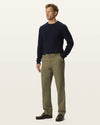 SATEEN KHAKI STRAIGHT FIT in Dusty Olive