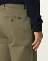 SATEEN KHAKI STRAIGHT FIT in Dusty Olive
