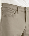View of model wearing Safari Beige Jean Cut Pants, Straight Fit.