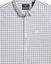 View of model wearing Sahara Khaki Signature Stain Defender Shirt, Classic Fit.