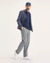 View of model wearing Sharkskin Go Airweave Chino, Straight Fit.