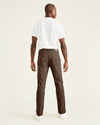 Back view of model wearing Smokey Hazelnut Jean Cut Pants, Straight Fit.